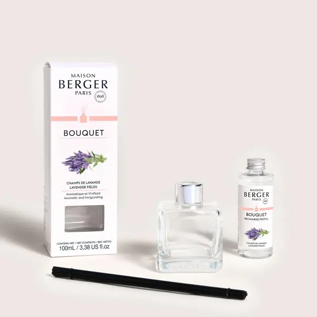 Lavender_Fields_Flakon_m_Duftpinde_Bouquet_Lamper_Berger_Maison_Berger_byHviid