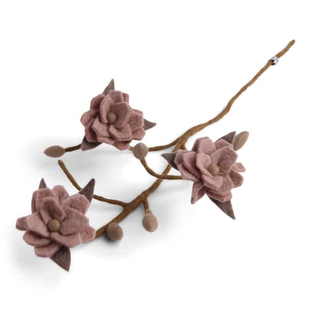 Magnolia gren med rosa blomster - Én Gry og Sif