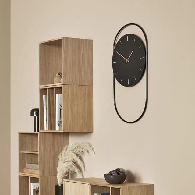 A-Wall Clock sort vægur 2 - Andersen Furniture - byHviid
