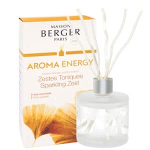 Aroma Energy Sparkling zest flakon med duftpinde Bouquet fra Maison Berger - byHviid