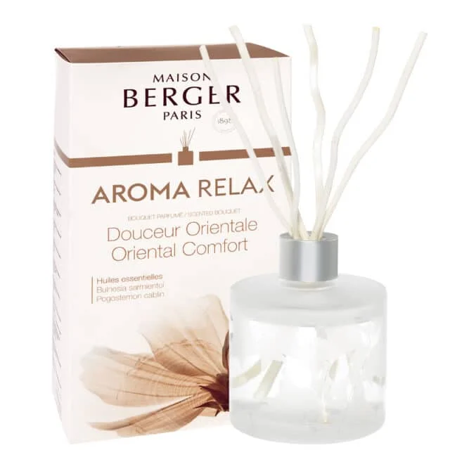 Aroma Relax Oriental Comfort flakon med duftpinde Bouquet fra Maison Berger - byHviid