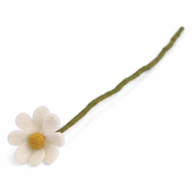 Hvid filt Anemone blomster - Én Gry og Sif - byHviid