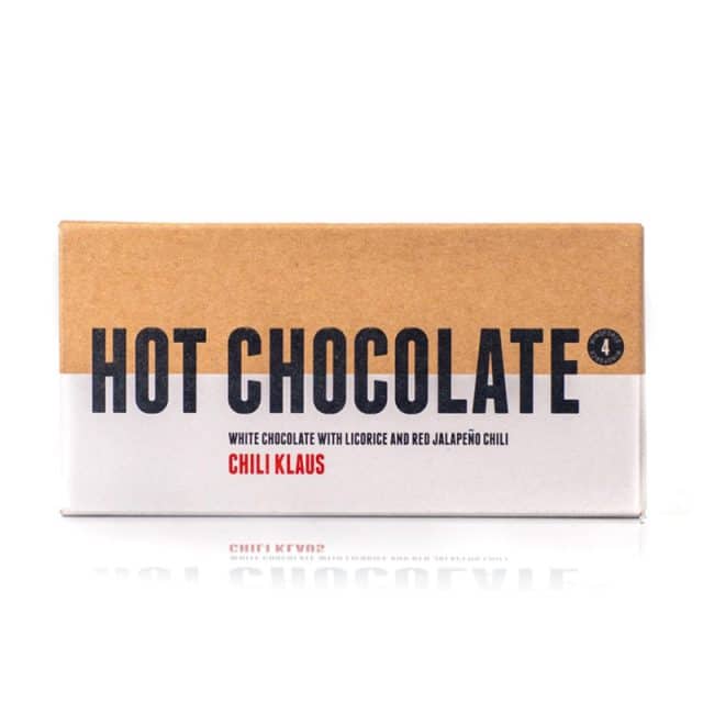 Hvid chili chokolade med lakrids, Hot Chocolate - Chili Klaus - byHviid