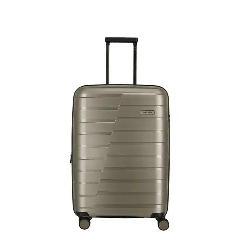 Travelite hardcase kuffert – Air Base medium Champagne 67cm 75348-40 front – byHviid