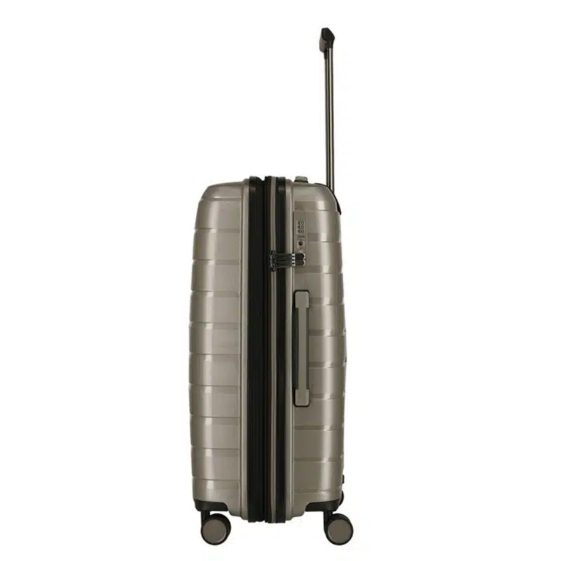 Travelite hardcase kuffert – Air Base medium Champagne 67cm 75348-40 side – byHviid